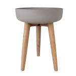 Puķu pods SANDSTONE ar koka kājām D39xH51cm, pelēks 72548 Allit