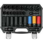 Yato l&ouml;&ouml;kpadrunite komplekt YT-10558 27 tk 1/2 inch CrMo teras 43-47 HRC fosfaaditud Must