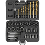 Yato YT-05894 K&auml;si t&ouml;&ouml;riistad, eemaldamis komplekt 40tk, CrMo, HSS 4241, GCr15, S2, 3/8" (9.5 mm) hoidja, poldi