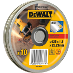 DeWALT DT42340TZ-QZ lame ketassaele 125 mm x 1.2 mm roostevaba teras &otilde;huke l&otilde;ik vastupidav klaaskiud 10 tk komplekt Must/Kollane