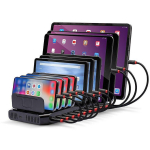 Lindy laadija 73309 10 USB porti, 2.4A iga port, 1.8A kokku, nutikas laadimine, kiire laadimise standard 1.2