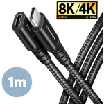 CABLE USB-C EXTENSION 1M/BLACK BUCM32-CF10AB AXAGON