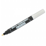 Marker permanent, &uuml;mmargune, &Oslash;2,5mm, valge