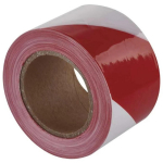 Emos Piirav lint F87525, 250 m, 75 mm, punane/valge, LDPE, ilma tekstita, 0,03 mm, 1 tk paberimehhanismiga