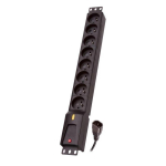 LESTAR LZRM 810 BW G-A K.:CZ 3M IEC320, 8 pistikupesa, 3m, must, maandus, pikendusjuhe
