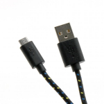 Sbox USB kaabel USB-1031B, 1m, USB A M, microUSB M, 480 Mbit/s, punutud kaabel, must