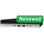 HP Renewed ProDesk 600 G5 DM, i3-9100T, 8GB, 128GB NVMe, Intel UHD 630, Windows 11 Home, A-klass