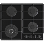 Gorenje GTW641EB 737672 gaasipliit, 4 p&otilde;letit, 58.5cm, must, klaaskeraamiline, mehaaniline juhtimine, gaasikontroll