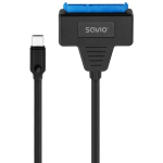 SAVIO AK-69 USB-C 3.1 Gen 1 (M) - SATA (F) adapter 2,5" draividele, 5 Gbit/s, 0,25 m, Plug&Play, must