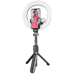 Puluz Selfie statiiv TBD0595696701A, 6m, 0.5W, LED ringvalgus, Bluetooth kaugjuhtimine, must