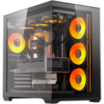 DarkFlash C280 arvutikorpus C280 BLK +7F, must, 7 ventilaatorit, 120mm, E-ATX/ATX/M-ATX/ITX, 420mm GPU, 155mm CPU