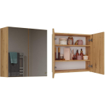 Top E Shop POLA 2DL ARTISAN vannitoa hoiukapp Tamm M-MP-SL-POL-2DL-ART, 600x600x220mm, 2 ust, 3 riiulit, seinale kinnitatav