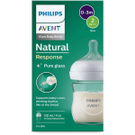 Philips Avent Natural Response klaaspudel SCY930/01, 125 ml, 0m+, koolikuvastane, BPA-vaba