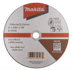 Griezripa 230 X 2mm WA36R Inox/tērauds, D-18792 MAKITA