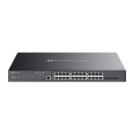 Omada 28-portine Gigabit L2+ hallatav l&uuml;liti 24 PoE+ pordiga, TP-Link, SG3428MP, 24&times; 10/100/1000 Mbps RJ45 PoE+ pordid, 4&times; Gigabit SFP pesad