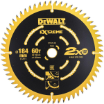 Dewalt Saepl&otilde;ik DT1670-QZ 184 mm, 16 mm, 60 hammast, 1.65 mm, 1 mm, 7 kraadi, C3 klassi karbiid, l&ouml;&ouml;gikindel