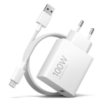 Xiaomi 100W Charging Combo USB seinlaadija kiireks laadimiseks telefonidele ja tahvelarvutitele 100W USB-A GaN EU BHR095VEU Valge
