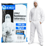 Geko kaitsekapuutsiga t&ouml;&ouml;&uuml;likond G90047-L, 55 g/m2, kaitset&uuml;&uuml;p 5/6, pol&uuml;prop&uuml;leen, PE kate, elastsed mansetid