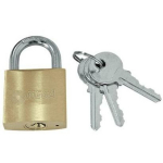Mega Rippuv lukku 5032775, 32mm, karastatud teras, messing, 3 v&otilde;tit