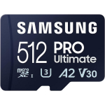 Samsung PRO Ultimate microSD kaart MB-MY512SA/WW, 512 GB, 200 MB/s, 130 MB/s, UHS-I, A2, V30, SD adapter