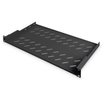 Digitus fikseeritav riiul rack'idele DN-19 TRAY-1-SW, 25cm, 1U, must, teras