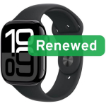 Apple Renewed Apple Watch Series 10 LTE 46mm, Jet Black, Grade B, Retina OLED LTPO-ekraan, watchOS, uuendatud