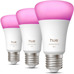 Philips Hue WCA 810 A60 3P EU, LED-pirn, E27, 6 W, 810 lm, 25000 h, Bluetooth, Zigbee, 3 tk