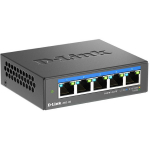 D-Link DMS-105/E lauakomutaator, 5 porti 2.5G, 25 Gbit/s, haldamata, metallkorpus, ventilaatorita