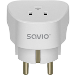 SAVIO AP-01 reisiadapter, USA pistikupesa &ndash; EL pistik, 15A, 100-250V, 3750W, valge