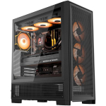 DarkFlash AIRNOVA BLK +3F arvutikorpus, Big Tower, E-ATX/ATX/M-ATX/ITX, 3x120mm ventilaatorid, 2xUSB 3.0, USB-C Gen2, HD Audio