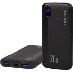 Blow PB10B 81-151#, 10000mAh, 22.5W, 3A, 5V, USB-C, 2xUSB-A, pol&uuml;meeraku, must