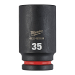 SHOCKWAVE&trade; IMPACT DUTY TRIECIENIZTURĪGAS UZGRIEŽŅU MUCIŅAS, 35 MM 3/4" IMPACT SOCKET DEEP - 1PC, 4932480394 MILWAUKEE