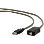Gembird USB pikenduskaabel UAE-01-10M 10 m must, USB 2.0 1, USB 1.1 1