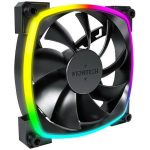 Montech Arvuti ventilaator AX120 PWM BLACK 3 IN 1, 120 mm, 720-1760 RPM, 27 dB, 59 cfm, 3 tk, Rifle laager, RGB valgustus