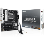 Asus Emaplaat B850M MAX GAMING WIFI, AM5, DDR5, 256 GB, 4 DIMM, 3 M.2, 4 SATA III, Wi-Fi 6, Gigabit Ethernet