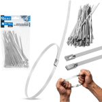 Geko Roostevaba terasest kaablisidemed G17250, 4.6mm, 150mm, 100tk, iselukustuv, korrosioonikindel