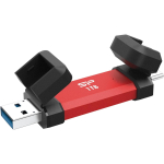 Silicon Power DS72 USB m&auml;lupulk SP001TBUC3S72VPR, 1000 GB, USB Type-A/USB Type-C 3.2 Gen 2, punane