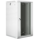 Lanberg Seinale paigaldatav rack WF01-6622-10S, 600mm, 600mm, 22U, 60kg, IP20, klaasuks, 2 ventilaatoriavahet, 4 vertikaalset riba