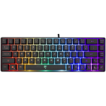 White Shark Klaviatuur RONIN-B-US, 68 nuppu, Membrana, USB 2.0, 1.5 m, Must, LED valgustus, Programmeeritavad nupud