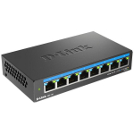 D-Link DMS-108/E lauakomutaator, 8 porti 2.5G, 40 Gbps, haldamata, metallkorpus, ventilaatorita