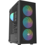 Fury PC korpus SHOBO SH8F ARGB NFO-2402, Midi torn, 2x3.5", 2x2.5", 7 pesa, must