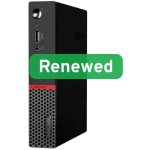 Lenovo Renewed ThinkCentre M715q, AMD Ryzen 5 2400GE, 8GB, 256GB SSD, Radeon Vega 11, Windows 11 Pro
