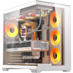 DarkFlash C280 WHT +7F arvutikorpus, valge, 7 ventilaatorit, E-ATX/ATX/M-ATX/ITX, 420mm GPU, 155mm CPU, 10 ventilaatorit