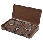 Ravanson K-03BR gaasipliit, 3 tsooni, 4860 W, LPG 37 mbar, pronks, kaasaskantav, kaas, metallrestid