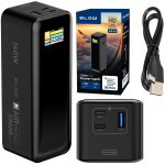 Blow Power Bank 81-155#, 27000mAh, 140W, 99.9Wh, 3 porti, LCD, PD, QC 3.0, SCP, Li-Poly, must