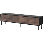Cama Meble teleri kapp CORTINA 4D 490310, 2000x400x550 mm, 4 ust, 2 riiulit, PUSH TO OPEN, must/p&auml;hkel