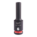 SHOCKWAVE&trade; IMPACT DUTY TRIECIENIZTURĪGAS UZGRIEŽŅU MUCIŅAS, 6 MM 3/8" IMPACT SOCKET DEEP - 1 PC, 4932480280 MILWAUKEE