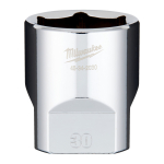 &frac12;&Prime;HROMĒTI UZGRIEŽŅU SKRŪVĒ&Scaron;ANAS UZGAĻI AR ČETRIEM PLAKANIEM&trade; SĀNIEM, 1/2 DRIVE SOCKET METRIC STANDARD - 30 MM, 4932480027 MILWAUKEE