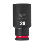 SHOCKWAVE&trade; IMPACT DUTY TRIECIENIZTURĪGAS UZGRIEŽŅU MUCIŅAS, 28 MM 1/2" IMPACT SOCKET DEEP - 1PC, 4932480346 MILWAUKEE