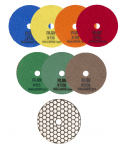 Dimanta pulē&scaron;anas disks sausai pulē&scaron;anai, grauds 3000, &Oslash;100mm, 62976, RUBI